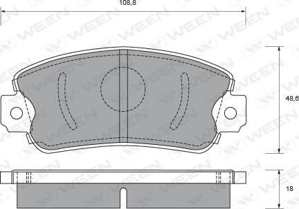 Ween 151-2098 - Bremžu uzliku kompl., Disku bremzes autospares.lv