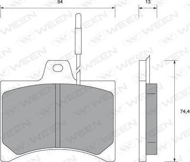 Ween 151-2080 - Bremžu uzliku kompl., Disku bremzes autospares.lv