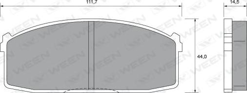 Ween 151-2037 - Brake Pad Set, disc brake www.autospares.lv