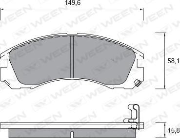 Ween 151-2194 - Brake Pad Set, disc brake www.autospares.lv