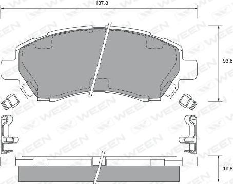 OEMparts D722 - Bremžu uzliku kompl., Disku bremzes www.autospares.lv