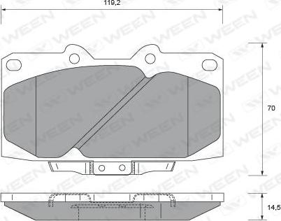 Ween 151-2144 - Bremžu uzliku kompl., Disku bremzes www.autospares.lv