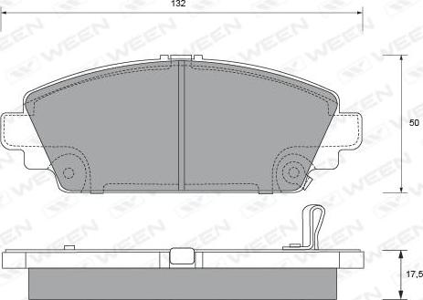 Ween 151-2182 - Brake Pad Set, disc brake www.autospares.lv