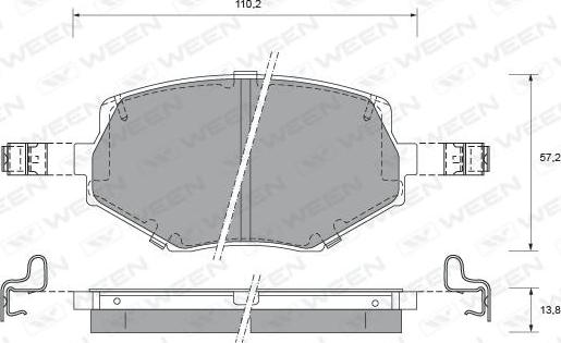 Ween 151-2123 - Bremžu uzliku kompl., Disku bremzes autospares.lv