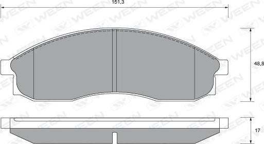 Ween 151-2127 - Brake Pad Set, disc brake www.autospares.lv