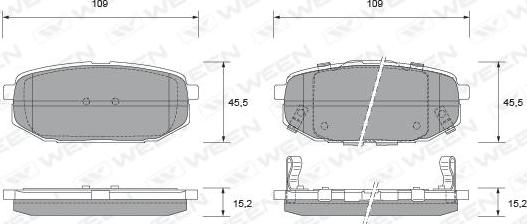 Ween 151-2346 - Bremžu uzliku kompl., Disku bremzes www.autospares.lv