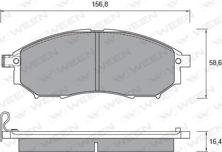 Ween 151-2354 - Bremžu uzliku kompl., Disku bremzes www.autospares.lv