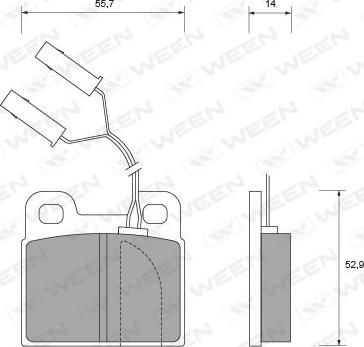 Ween 151-2350 - Bremžu uzliku kompl., Disku bremzes autospares.lv