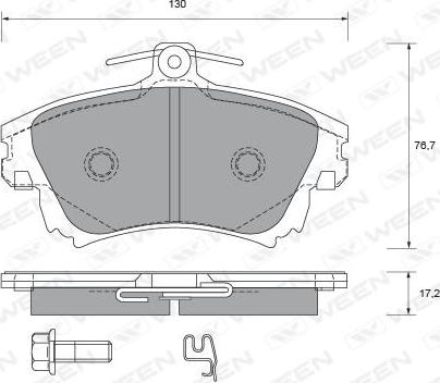 Ween 151-2351 - Bremžu uzliku kompl., Disku bremzes www.autospares.lv