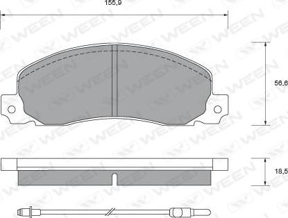 Ween 151-2364 - Bremžu uzliku kompl., Disku bremzes autospares.lv