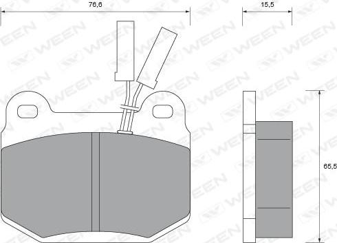 Ween 151-2361 - Bremžu uzliku kompl., Disku bremzes www.autospares.lv