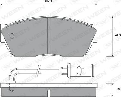 Ween 151-2367 - Brake Pad Set, disc brake www.autospares.lv