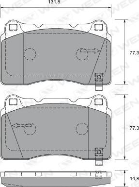 Ween 151-2312 - Bremžu uzliku kompl., Disku bremzes www.autospares.lv