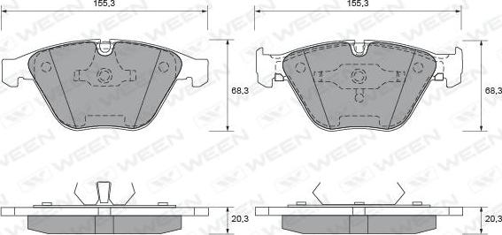 Ween 151-2317 - Bremžu uzliku kompl., Disku bremzes autospares.lv