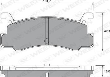 Ween 151-2380 - Bremžu uzliku kompl., Disku bremzes autospares.lv