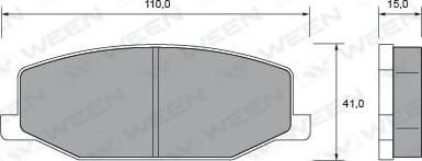 Ween 151-2387 - Brake Pad Set, disc brake www.autospares.lv