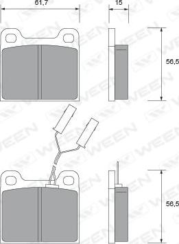 Ween 151-2339 - Brake Pad Set, disc brake www.autospares.lv