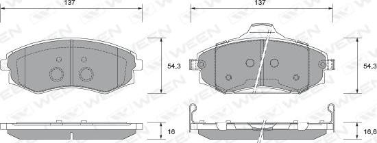 Ween 151-2330 - Brake Pad Set, disc brake www.autospares.lv