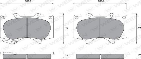 Ween 151-2329 - Bremžu uzliku kompl., Disku bremzes www.autospares.lv