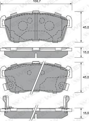 Ween 151-2322 - Bremžu uzliku kompl., Disku bremzes www.autospares.lv