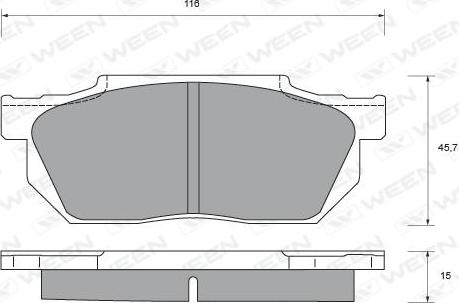 Ween 151-2374 - Brake Pad Set, disc brake www.autospares.lv