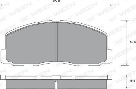 Ween 151-2373 - Brake Pad Set, disc brake www.autospares.lv