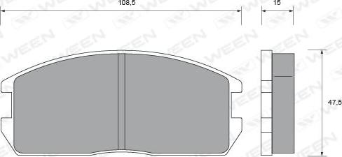 Ween 151-2372 - Bremžu uzliku kompl., Disku bremzes autospares.lv