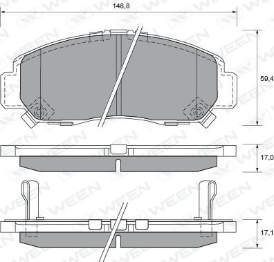 Magneti Marelli 363700201411 - Bremžu uzliku kompl., Disku bremzes autospares.lv