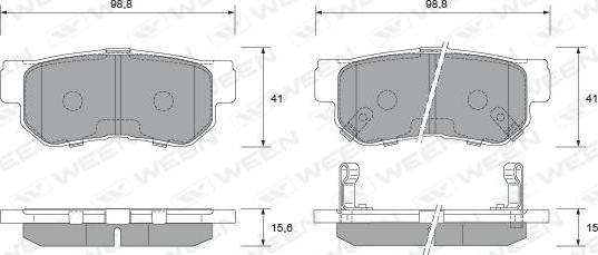 Ween 151-2269 - Brake Pad Set, disc brake www.autospares.lv