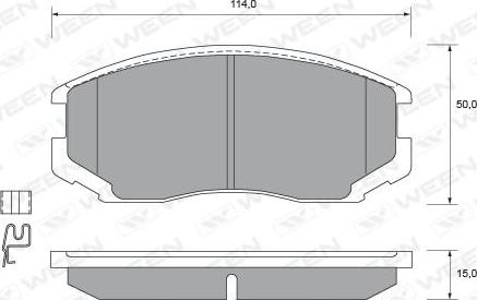 Ween 151-2205 - Bremžu uzliku kompl., Disku bremzes autospares.lv