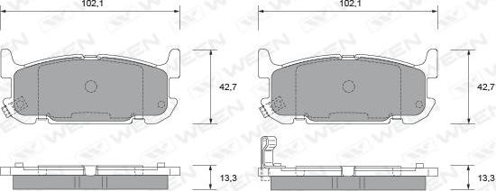 Ween 151-2286 - Bremžu uzliku kompl., Disku bremzes www.autospares.lv