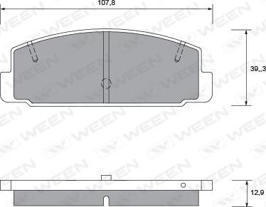 Ween 151-2281 - Bremžu uzliku kompl., Disku bremzes www.autospares.lv