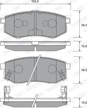 Pagid T3031NA - Bremžu uzliku kompl., Disku bremzes autospares.lv