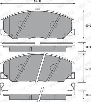 Ween 151-2233 - Brake Pad Set, disc brake www.autospares.lv