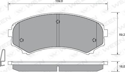 Nipparts J3603048 - Brake Pad Set, disc brake www.autospares.lv