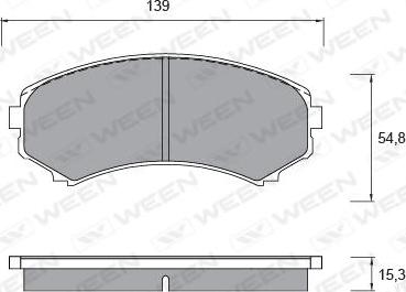 Ween 151-2221 - Bremžu uzliku kompl., Disku bremzes autospares.lv