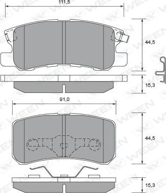 Ween 151-2222 - Bremžu uzliku kompl., Disku bremzes autospares.lv