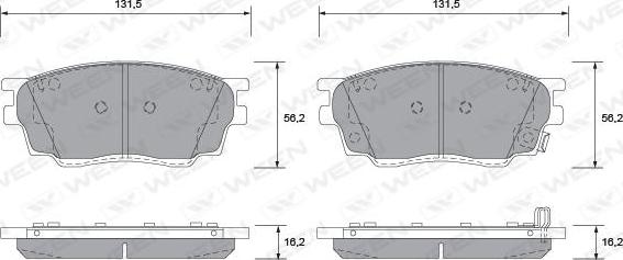 Ween 151-2278 - Bremžu uzliku kompl., Disku bremzes autospares.lv