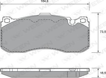 Ween 151-2708 - Brake Pad Set, disc brake www.autospares.lv