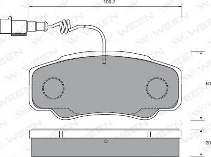 Ween 151-2716 - Тормозные колодки, дисковые, комплект www.autospares.lv