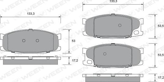 Ween 151-2711 - Bremžu uzliku kompl., Disku bremzes autospares.lv