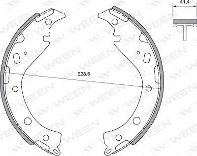 Ween 152-0004 - Bremžu loku komplekts www.autospares.lv