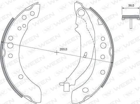 Ween 152-2454 - Bremžu loku komplekts www.autospares.lv