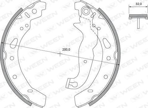 Ween 152-2463 - Brake Shoe Set www.autospares.lv