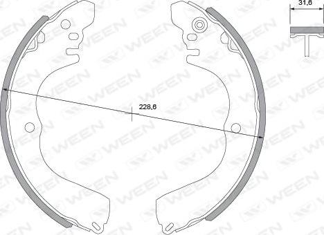 Ween 152-2462 - Brake Shoe Set www.autospares.lv