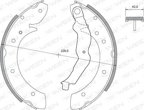 Ween 152-2407 - Brake Shoe Set www.autospares.lv