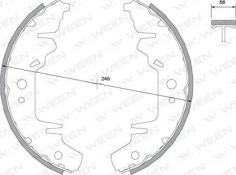 Ween 152-2419 - Bremžu loku komplekts www.autospares.lv