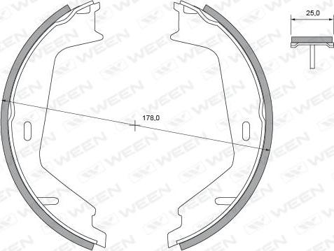 Ween 152-2438 - Bremžu loku kompl., Stāvbremze www.autospares.lv