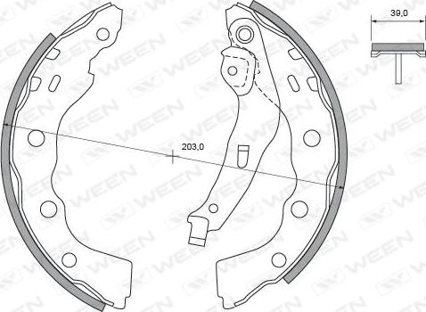 Ween 152-2432 - Bremžu loku komplekts autospares.lv