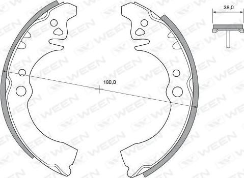 Ween 152-2422 - Bremžu loku komplekts www.autospares.lv